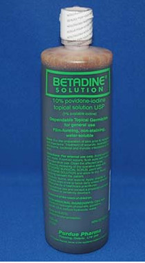 Betadine Solution iodine wound cleaning
