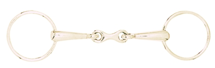 French Link Bradoon bit
14 mm mouth with 55mm rings