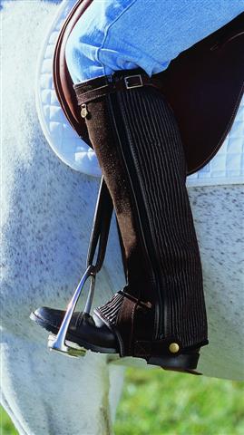 Cavalier Suede Stretch Rib Half Chap