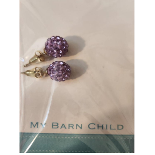 my barn child bling earrings