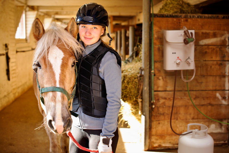 Tankless Water Heaters by Eccotemp. Avoid the chill from water straight out of the hose. Give your horse a nice comfortable warm  bath.  L5, L7 & L10 Canadian