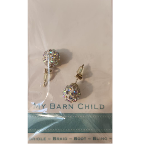 my barn child bling earrings