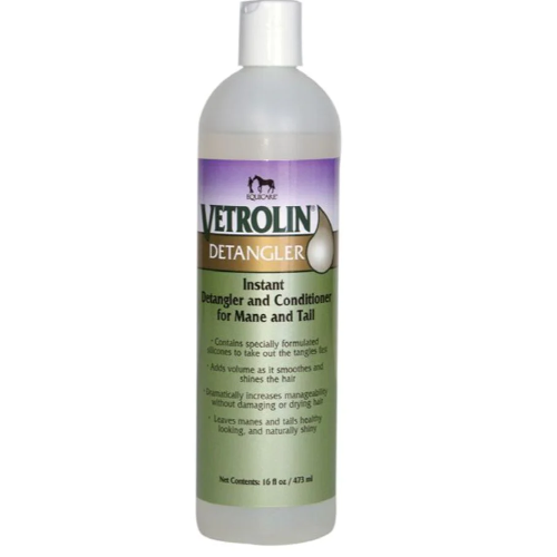 vetrolin mane detangler tail detangler shine horse grooming